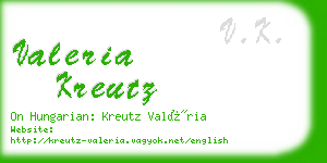 valeria kreutz business card